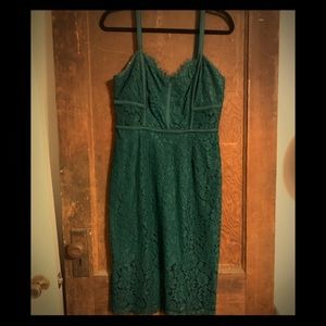 Emerald green cocktail dress